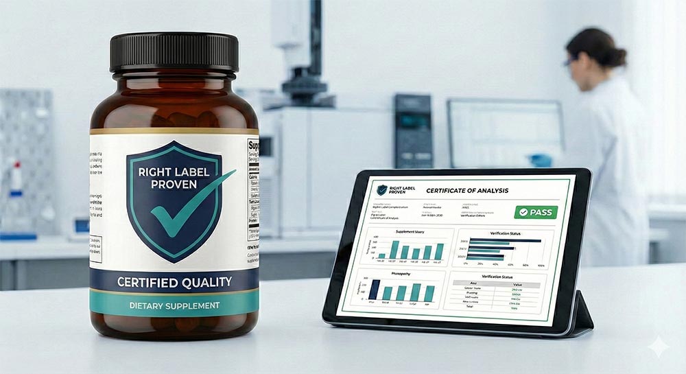 Supplement Product with Certification Seal